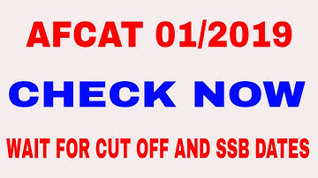 AFCAT 01 2019 Result Declared Check Now