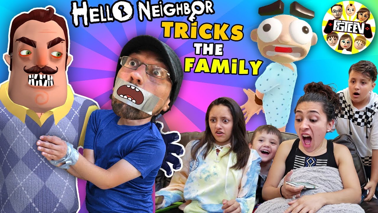 Hello Neighbor Tricks Fgteev Family Duddz In Trouble Funny