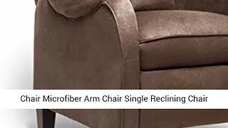 ERGOREAL Push Back Accent Chair Massage Recliner Chair Microfiber Arm Chair Single Reclining Chair