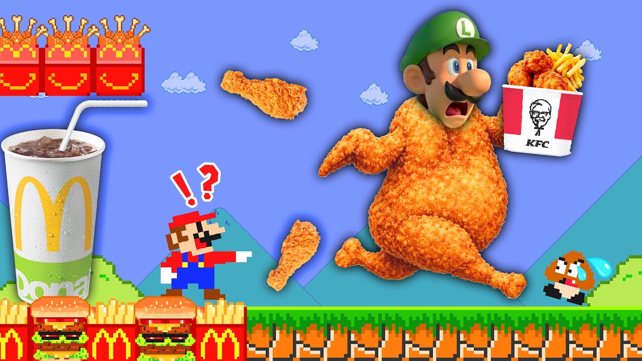 Mario Wonder Super Mario Bros. But Every Seed Mario Touchs Become to McDonald | POWER-UP MARIO