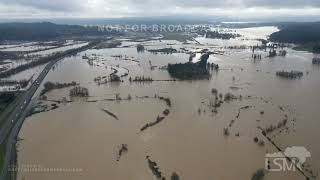 01-08-2022 Chehalis - Centralia, Washington Aerial Significant Flooding