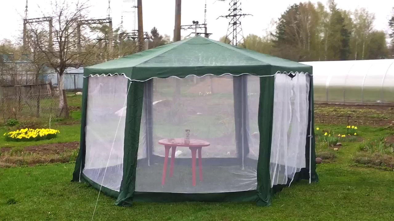 Шатер для дачи Green Glade 1003 - YouTube