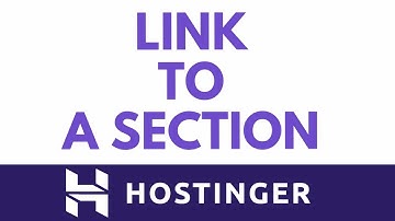 Create Anchor Links in Hostinger Website Builder Easily