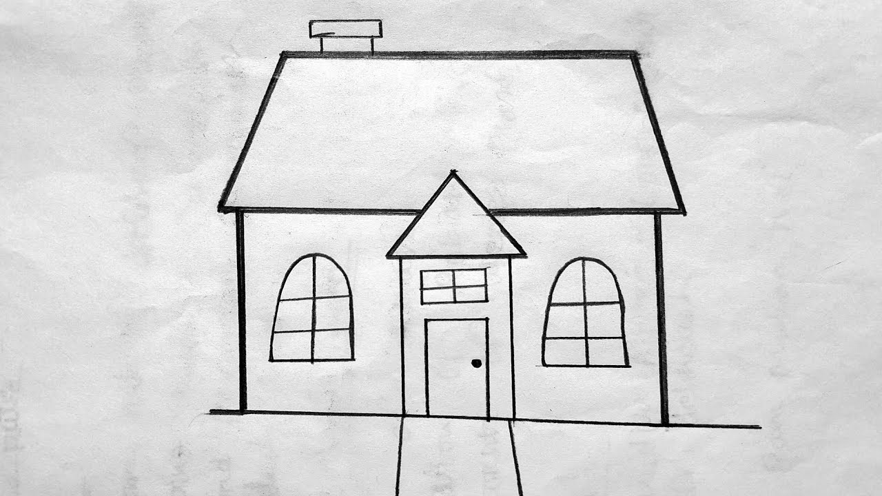 How To Draw a House Drawing Easy Step by Step || সহজেই কেনেকৈ এটা সুন্দৰ ঘৰ আঁকিব পাৰি চাওঁক