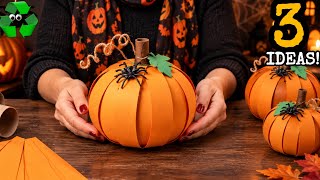 3 AMAZING DIY HALLOWEEN PUMPKINS 🎃 | Easy Halloween Decor Ideas
