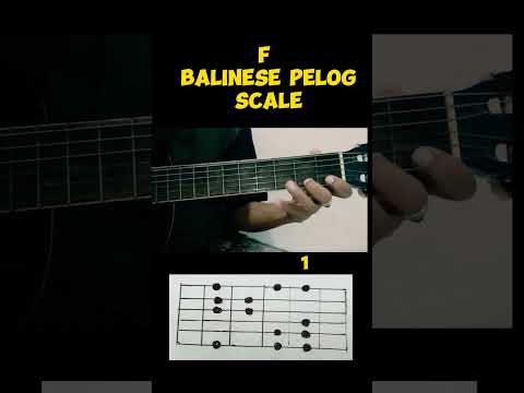F Balinese Pelog Guitar Scale#shortsfeed#shortvideo