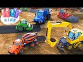 Der Baustellen lied 🚚 Bagger für kinder, betonmischer, kran & lastwagen | HeyKids - Kinderlieder