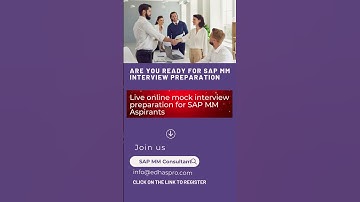 SAP MM Interview preparation| Mock interview https://edhaspro.com/contact-us/