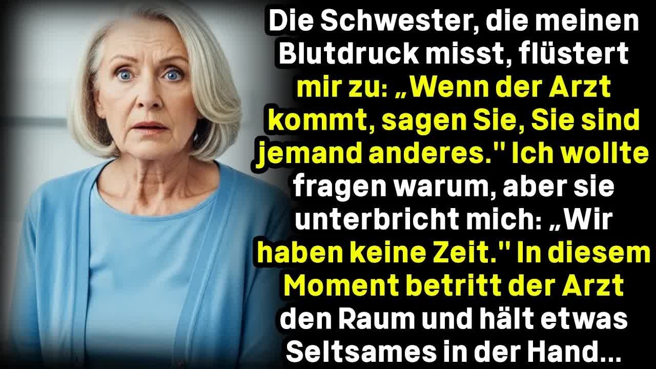 Die Schwester, die meinen Blutdruck misst, flüstert mir zu： „Wenn der Arzt kommt, sagen Sie, Sie