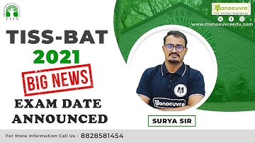 TISS BAT - 2021 | BIG NEWS | Form Filling Started | Exam Date is OUT | Now Boost Your Preparation