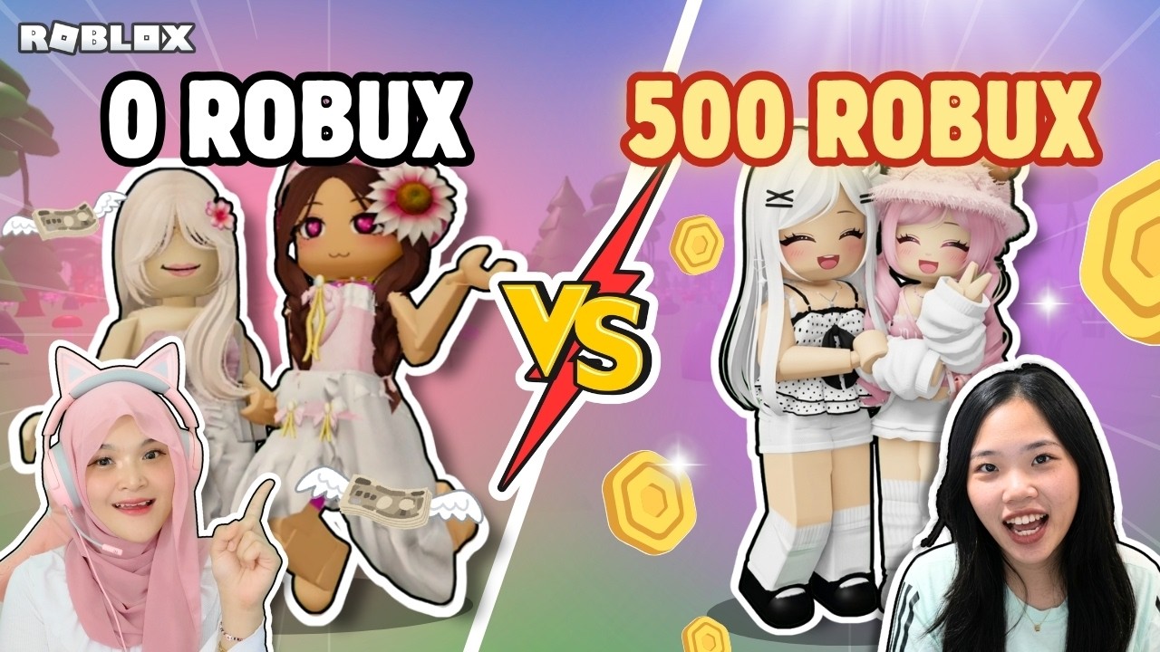 AKU DAN @LenLen07 CHALLENGE AVATAR 0 ROBUX VS 500 ROBUX, SIAPA YANG PALING IMOET⁉️💸😍I Roblox