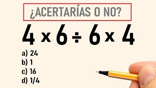 6 PREGUNTAS DE MATEMATICA BÁSICA - NIVEL1 - Profesor Bruno Colmenares