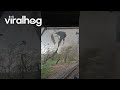 Train conductor finds himself caught in tornados path  viralhog