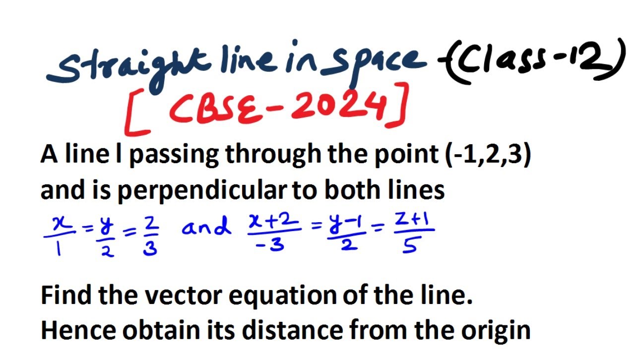A Line L Passing Through The Point 1 2 3 And Is Perpendicular Toboth a-line-l-passing-through-the-point-1-2-3-and-is-perpendicular-toboth