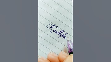 Karthika-name in cursive writing |comment ur cute name#shorts   @styloheaven3845