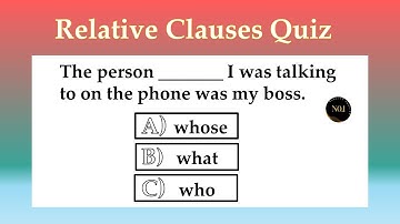 Relative Clauses Quiz | Which, Whose, That, Who, Whom.. | English Grammar test |No.1 Quality English