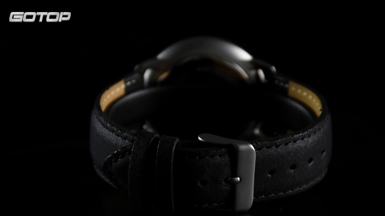 時計 MHL. LEATHER STRAP WATCH (BLACK) Men's Black Watch With Leather Strap Manufacturer, Custom