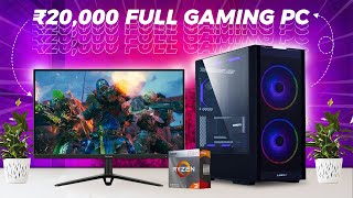 Under 20,000 Full Set-Up Gaming PC build with Monitor | Under 20k Full Budget Gaming PC Build