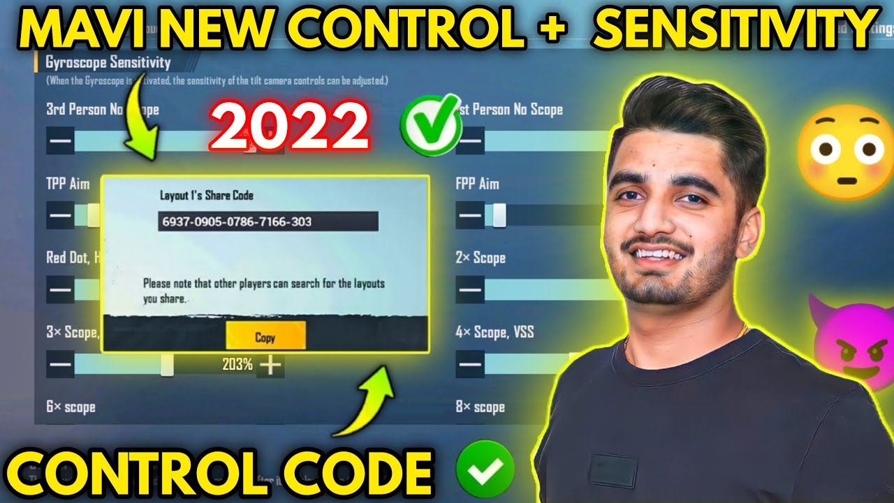 (2022) MAVI Control Code 1.8 Update & Mavi Sensitivity Code || BGMI/PUBG MOBILE || MASTER Gaming
