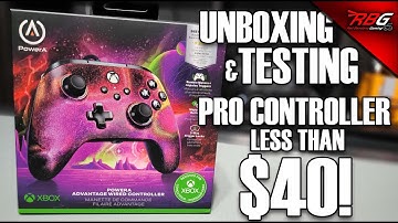 Unboxing & Testing PowerA Advantage Wired Controller for Xbox Series X/S Pro Controller Sparkle