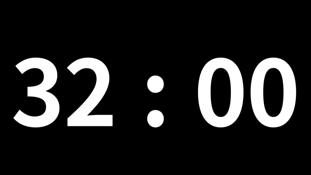 32분 타이머 32minute timer 1920 second timer - YouTube