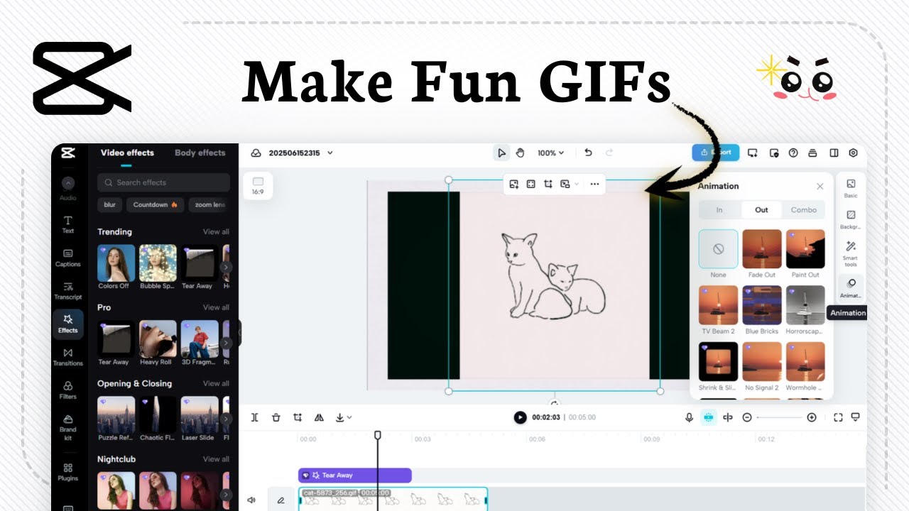 How to create a GIF in CapCut (Animation Boost) - YouTube