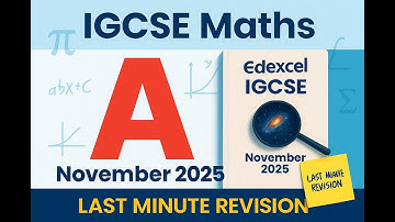 🚀 Edexcel IGCSE Wiskunde Last Minute Revisie | November 2025 Paper 1 & 2 Volledige Syllabus Snell...