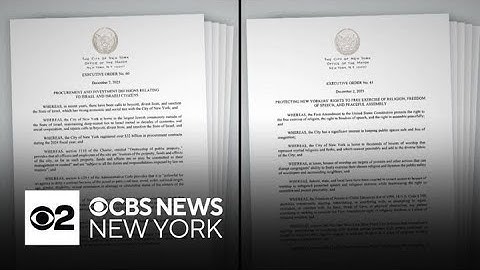 NYC Mayor Adams issues executive orders protecting Israel