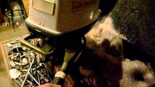1972 25hp Johnson Outboard running in test tank