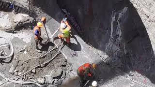 Jack Hammer Drill - Drilling Tunnel Face