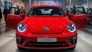 2026 Volkswagen Beetle First Look 🔥 Stunning Red Exterior | Full Front Review with Open Lights