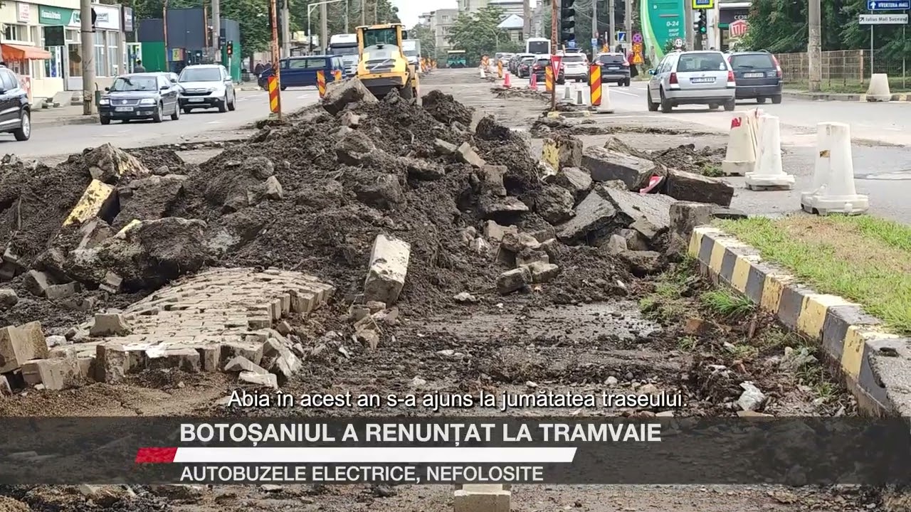 Botoșaniul a renunțat la tramvaie. Autobuzele electrice, nefolosite