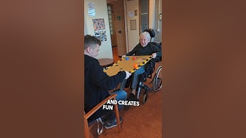 He creates games to play with the elderly at nursing homes ❤️ @bewegenisleven-joel