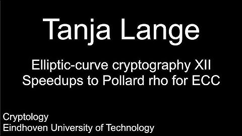 Elliptic-curve cryptography XII - Speedups to Pollard rho for ECC
