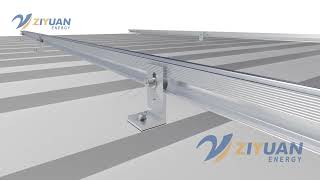 How to Install ZIYUAN L-Feet Metal Roof Solar Mounting Structure | Step-by-Step Tutorial 🛠️🔩