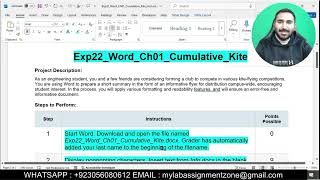 Exp22_Word_Ch01_Cumulative_Kite | Exp22 Word Ch01 Cumulative Kite | Word Ch01 Cumulative Kite