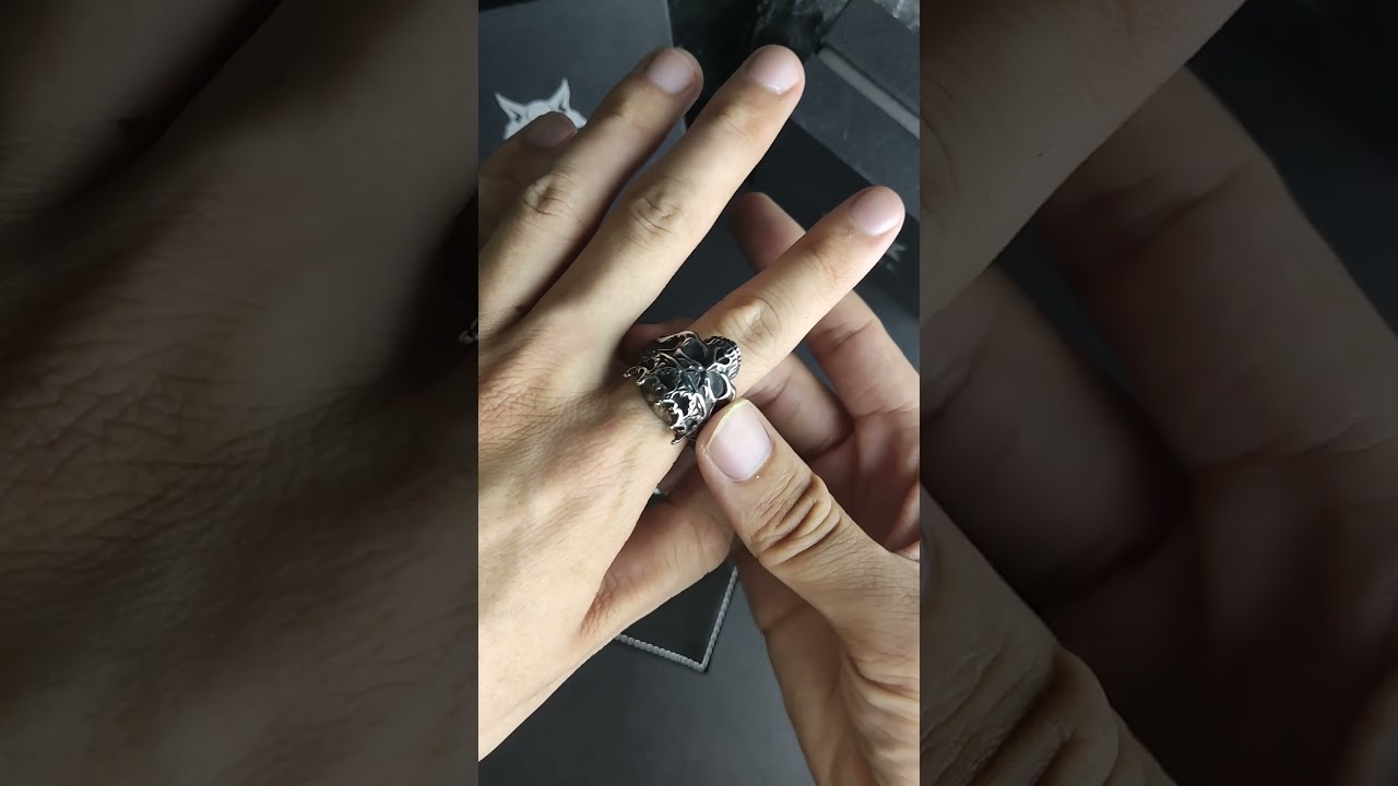 Gothic Crown with Skull Stainless Steel Ring