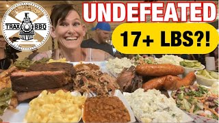 BIGGEST BBQ CHALLENGE EVER TRAX BBQ | UNDEFEATED and seriously IMPOSSIBLE OVER 15 Lbs | MOM VS FOOD