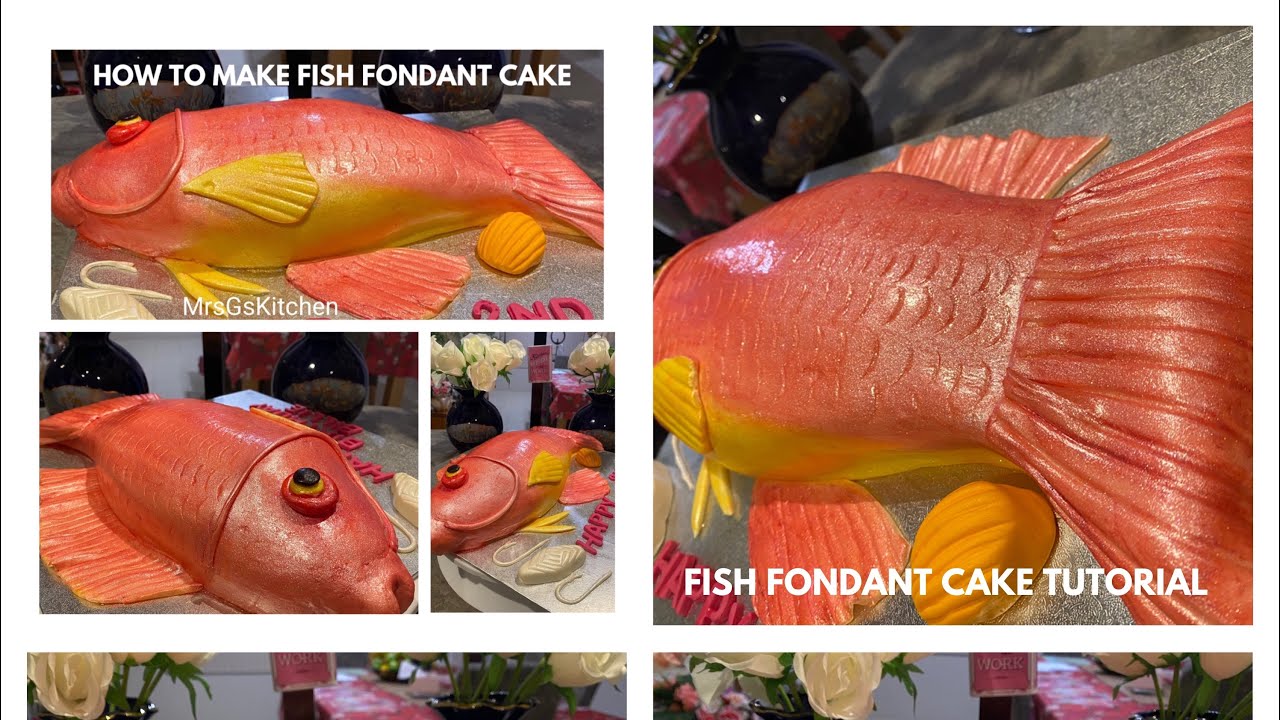 HOW TO MAKE FISH FONDANT CAKE | 3D FISH CAKE