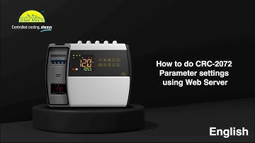 CRC-2072 : Cool Room Panel - Parameter settings using the web server