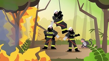 3. Helicopters - Fighting a forest fire