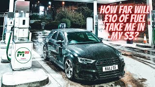 £10 FUEL IN MY AUDI S3 8V - HOW FAR WILL IT TAKE ME?