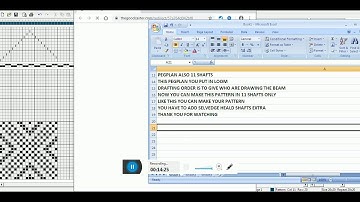 HOW TO MAKE DOBBY PATTERN WITH DRAFTING ORDER AND PEGPLAN