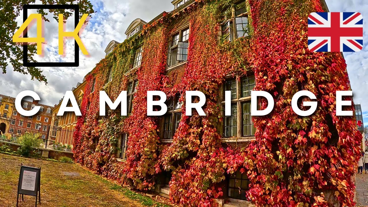 Cambridge Walking Tour (4K) | Beautiful English City | Cambridgeshire, United Kingdom 🇬🇧