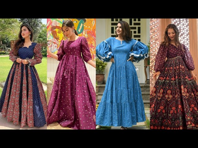 Floor length long gown cutting and stitching लंबा गाउन - YouTube