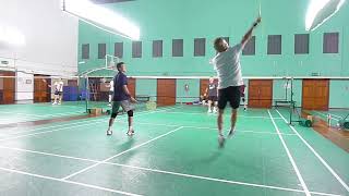 22Nov23 CRC Badminton Ong Hock Aik/Tan Heap Chee vs Daniel Lee Sian Loong/Raymond Tan