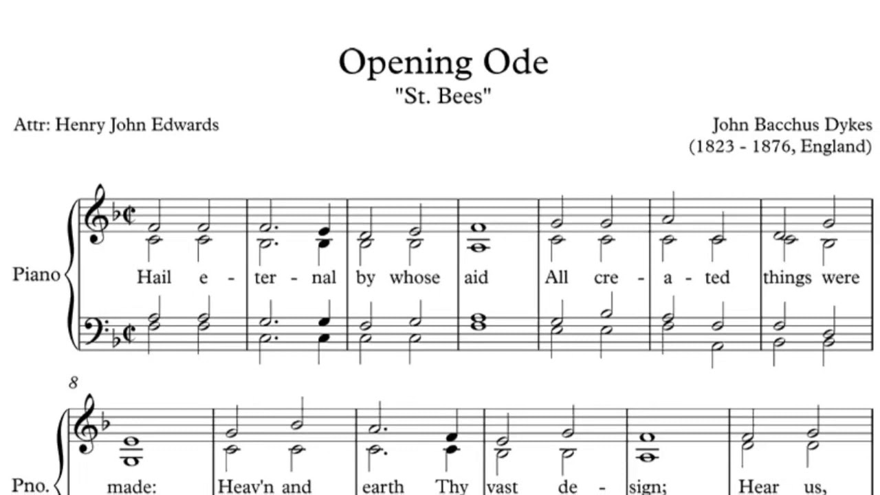 Masonic Ode Opening. Baritone & Piano. YouTube