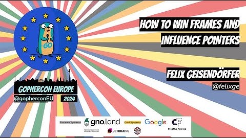 GopherCon Europe 2024: Felix Geisendörfer - How to Win Frames and Influence Pointers @felixge