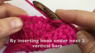 Decrease in Tunisian crochet