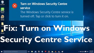 Fix: "Turn on Windows Security Service Center Service in Windows 10"